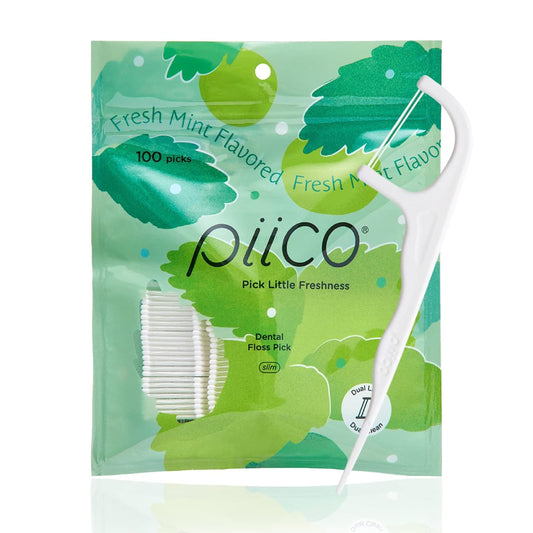 Piico Mint Dental Floss Picks (100 Count)
