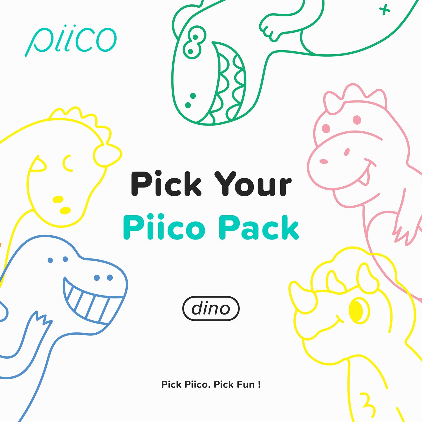 Piico Dental Floss Picks for Kids - (80 Count Jumpstart Dino + Freebies)