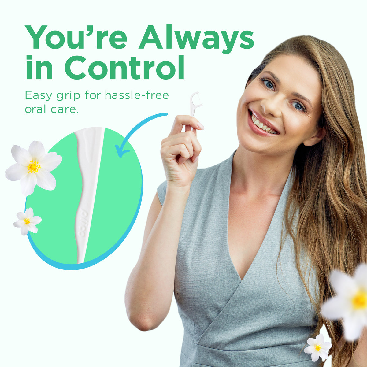 Piico Jasmine Flavored Dental Floss Picks (100 Count)